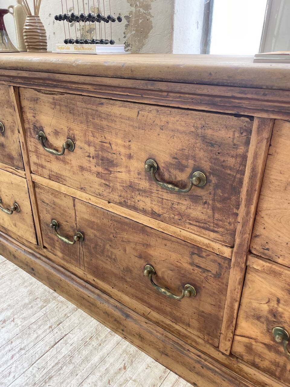 XXL walnut silk loom furniture from the 50s