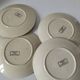 Set of 4 Sarreguemines plates, Royat model, 19th century, early 20th century