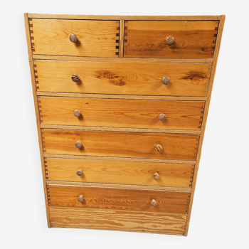 Pine chest of drawers 1980 mortise tenon