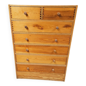 Comode en pin 1980 tenon mortaise