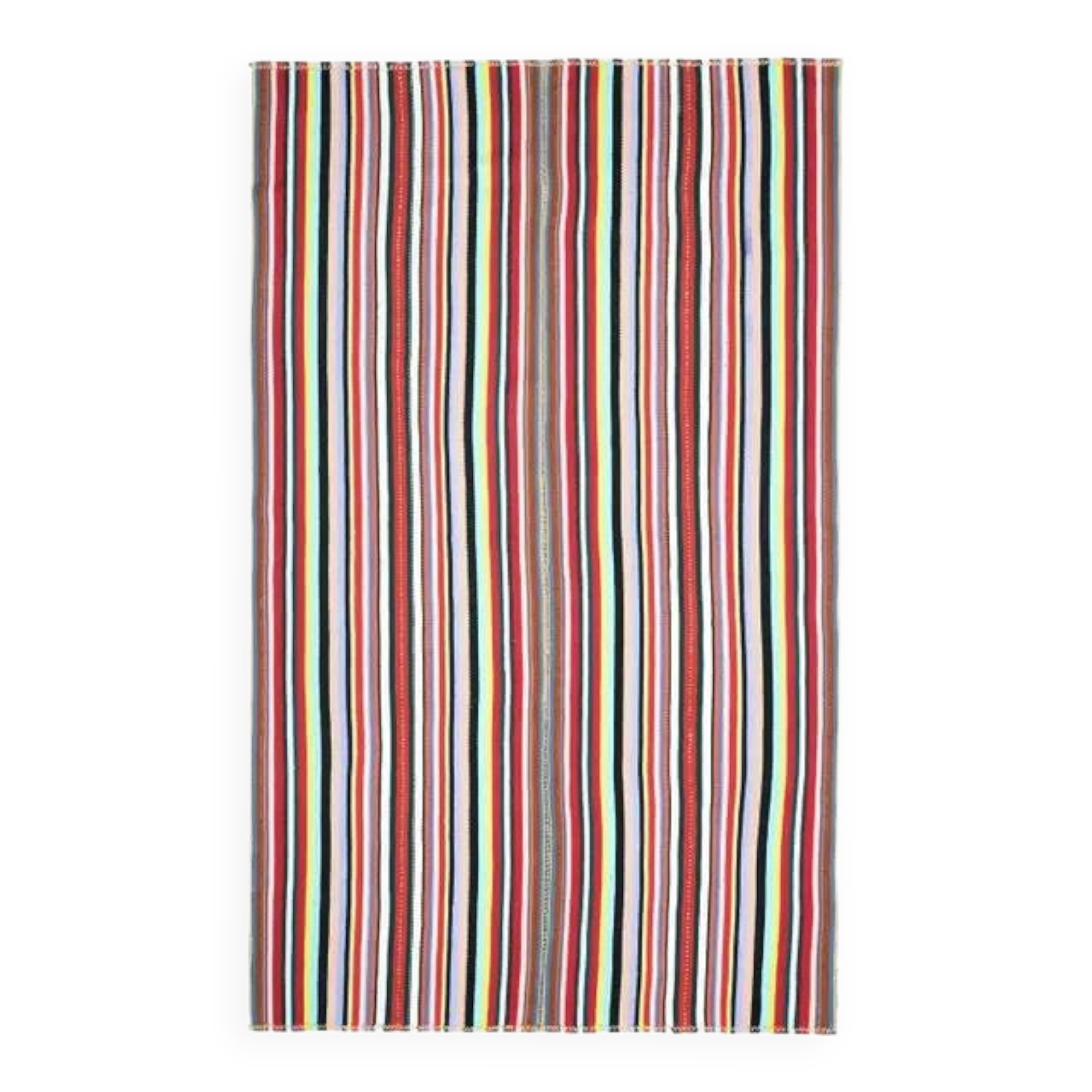 Tapis turc Oushak fait main en laine et coton rouge 174x287 des années 1970