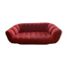 Red sofa 3 places Roche Bobois model Odea (2017)