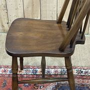 Set of 4 English chairs in beech and oak, made in the 70s