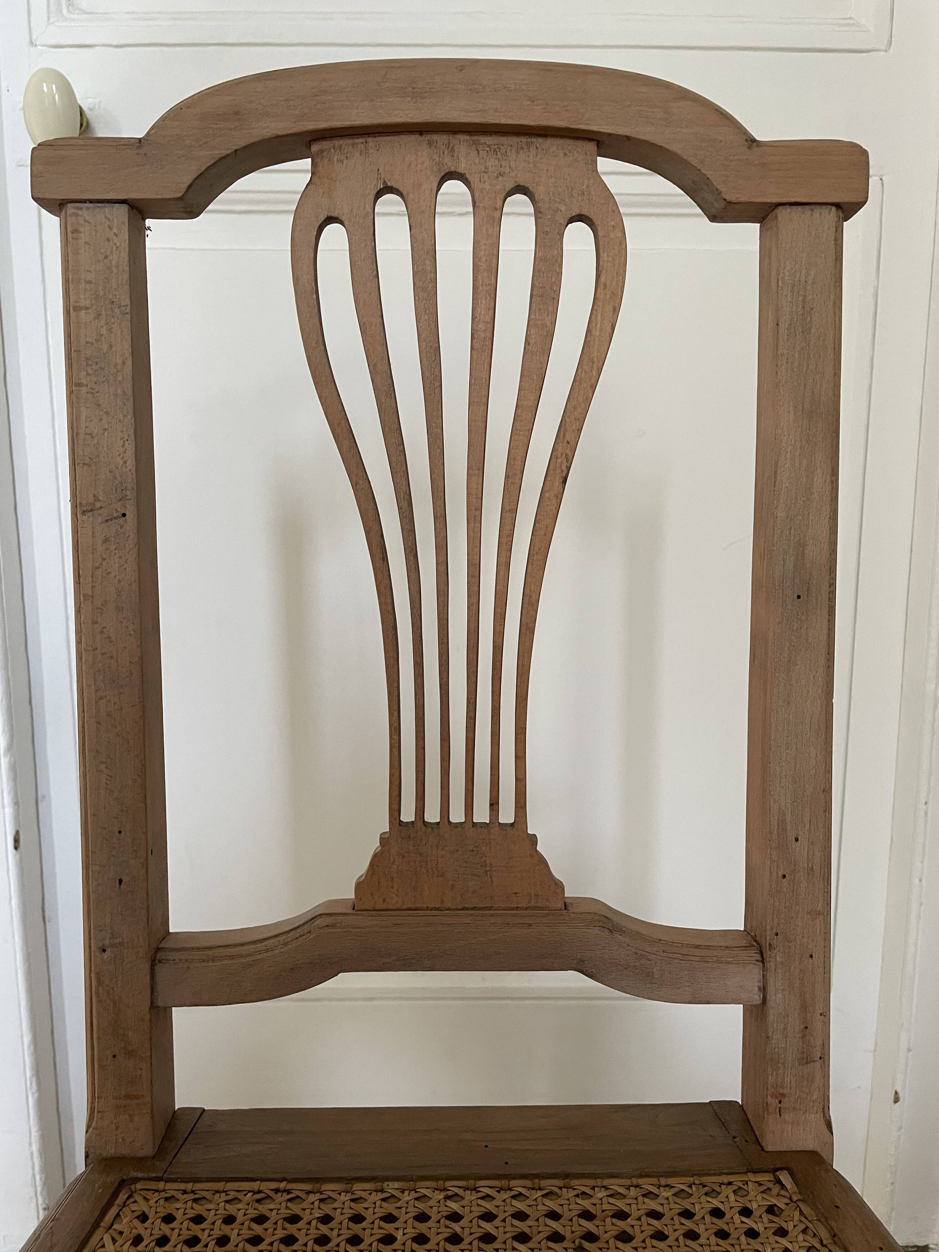 Paire de chaises cannées Art Déco