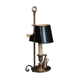 Lampe bouillotte bronze argenté tôle XIXème siècle