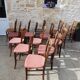 Lot of 15 old bistro chairs