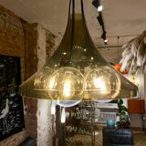 70s plexiglass tulip pendant light / chandelier