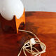 Glass & wood table lamp, Czechoslovakia, 1960s
