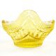Art Deco jardiniere, lemon crystal, designed by R. Hlousek, Moser, Czechoslovakia, 1930s