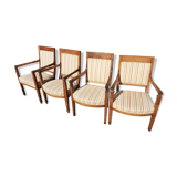 Lot of 4 old armchairs