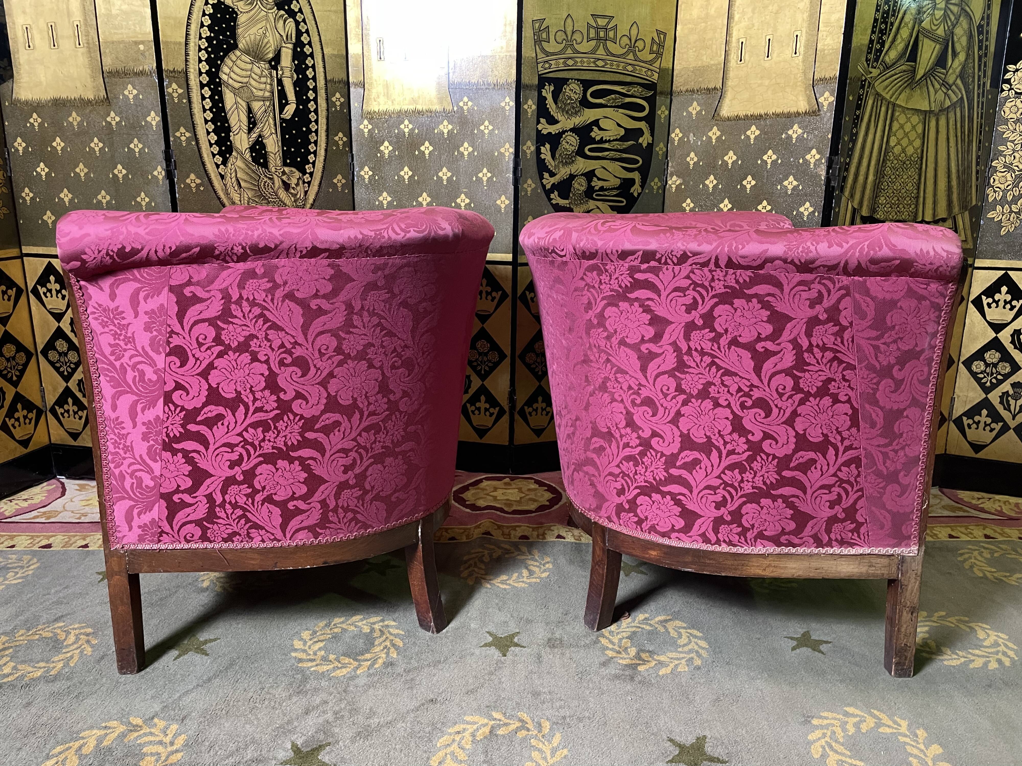 Pair of armchairs bergères Art Deco period