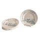 Lot 6 Plate Plates Faience Longwy Model Mignon