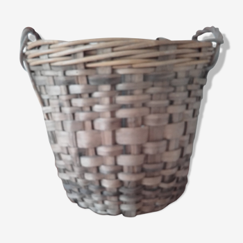 Large wicker, rattan, wood storage basket