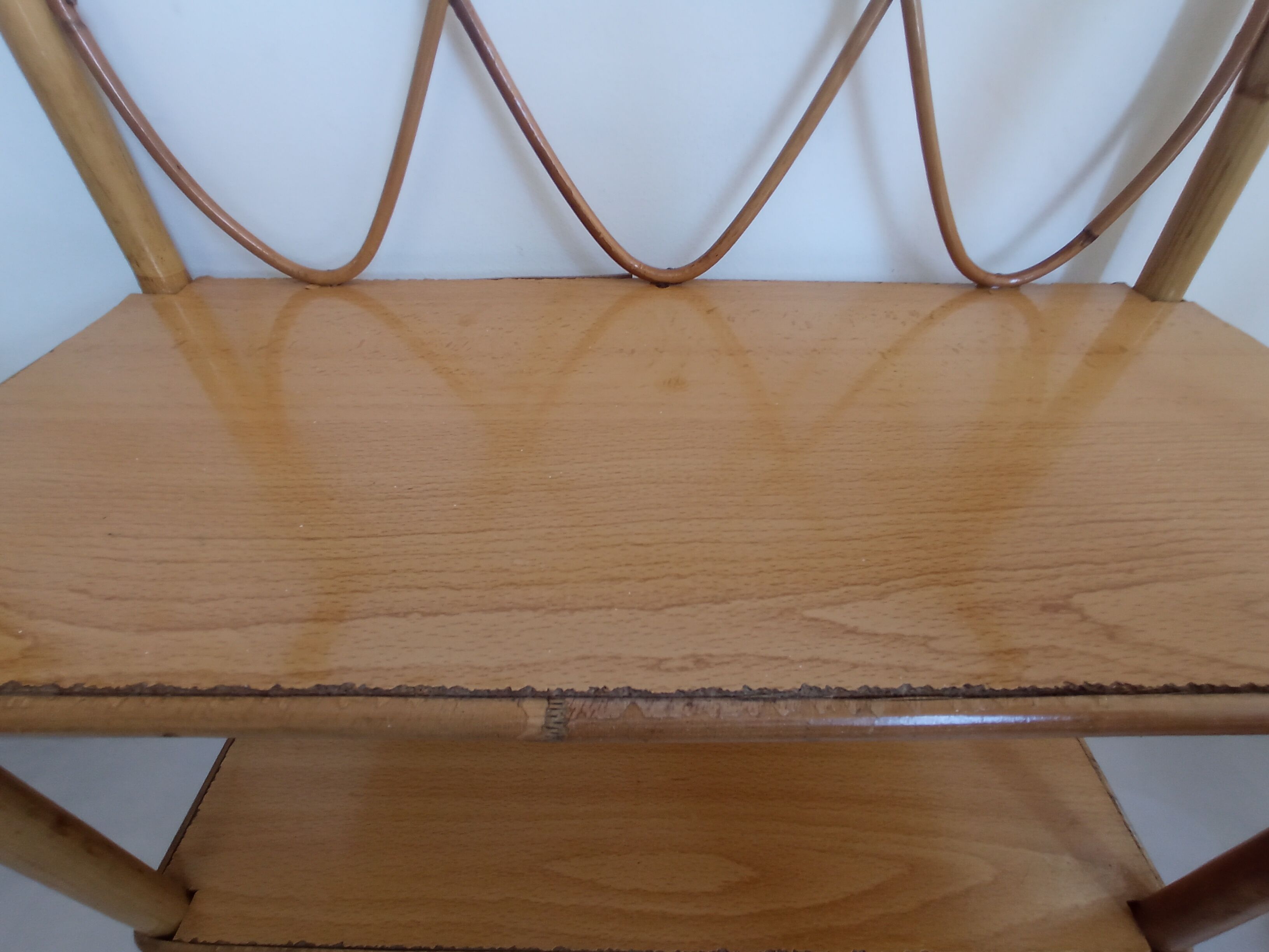 Set of bamboo shelves