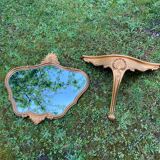 Mirror and gilded console