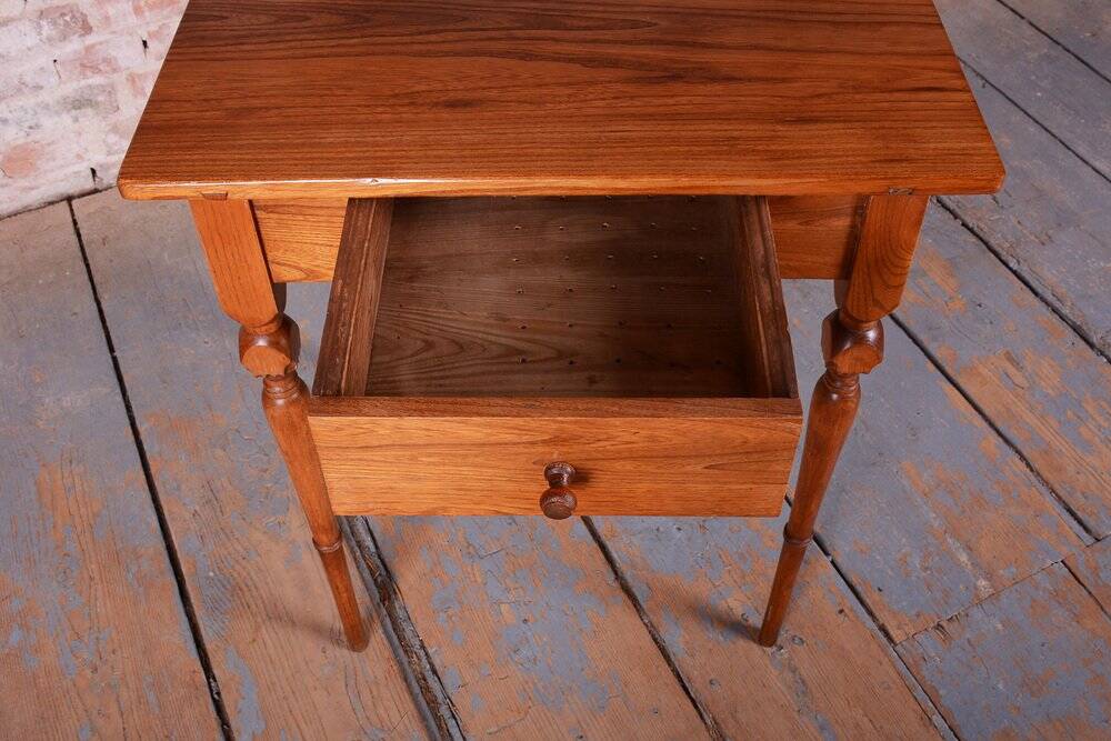 Biedermeier Side Table in Ash and Elm, Czech, 1810s