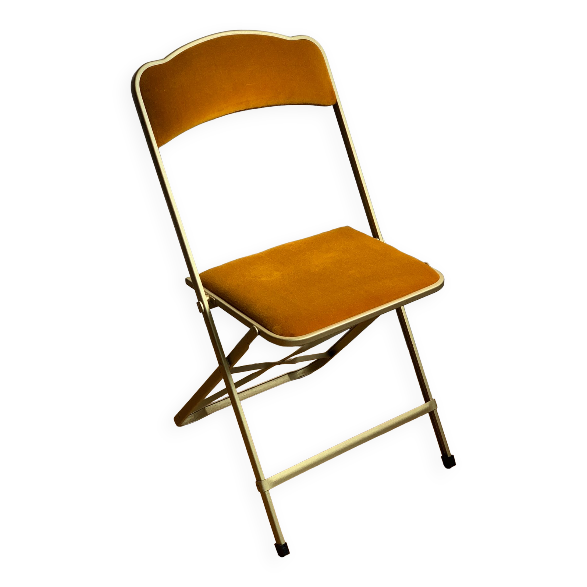 Velvet folding chair