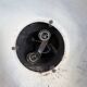 Large Industrial Factory Black Pendant Lamp with Cast Iron Top, 1950s