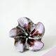 Purple lilac and brown star ceramic pocket tray / cup 1970