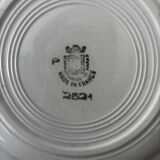 Vintage set of 5 St Amand earthenware plates with apples.