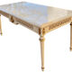 Table basse Louis XVI avec plateau marbre blanc