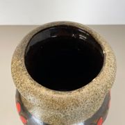 Pottery fat lava multi-color floor vase made by Scheurich, 1970s