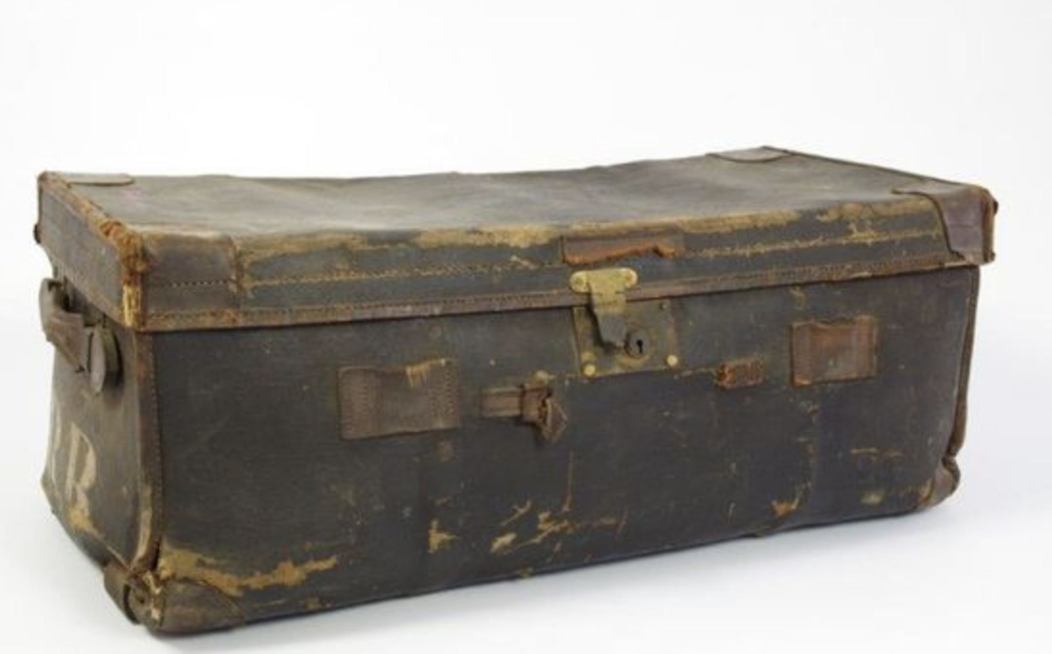 Vintage antique leather suitcase