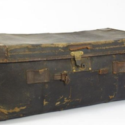 Vintage antique leather suitcase