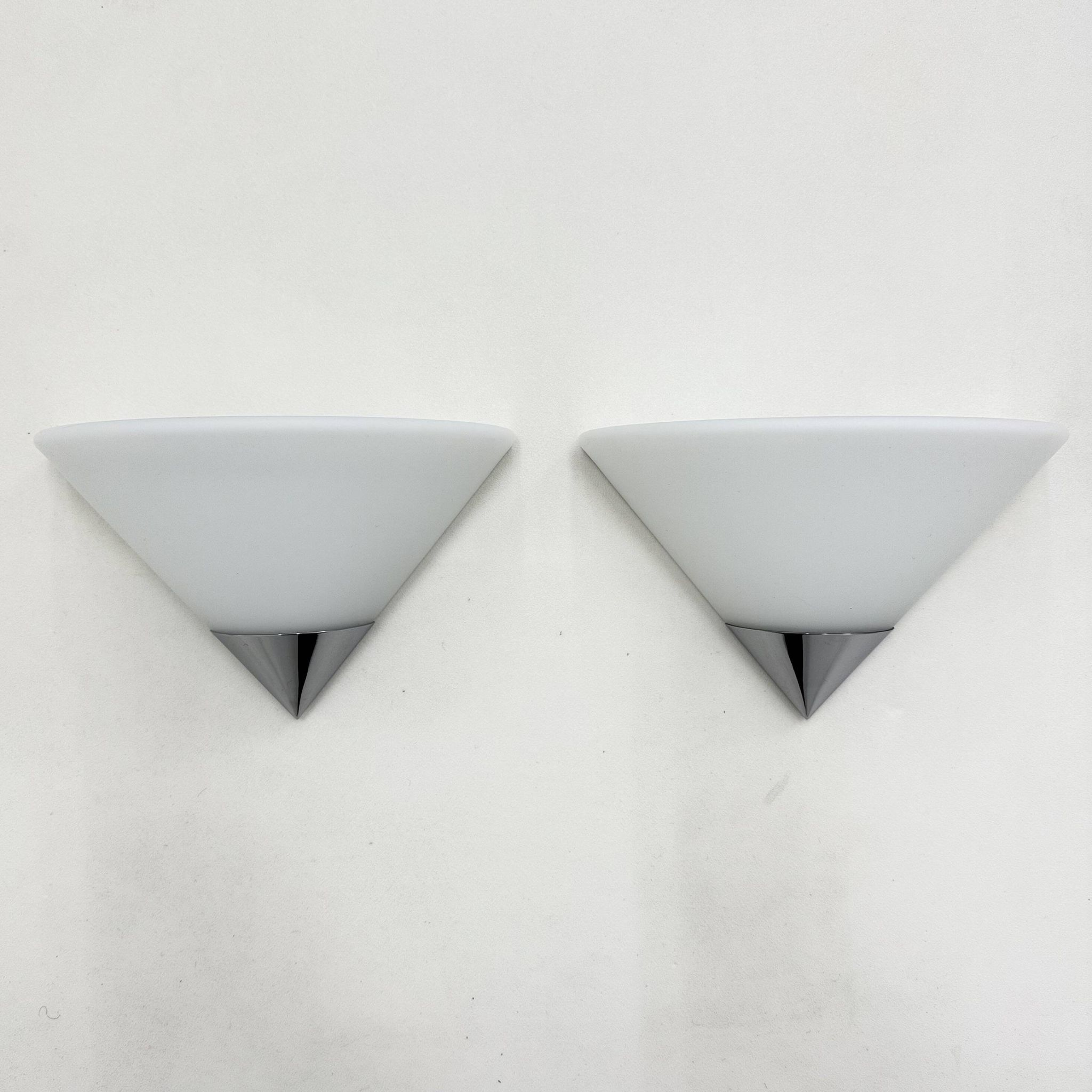 Set of 2 Limburg Glashütte wall lamps sconce , 1970s