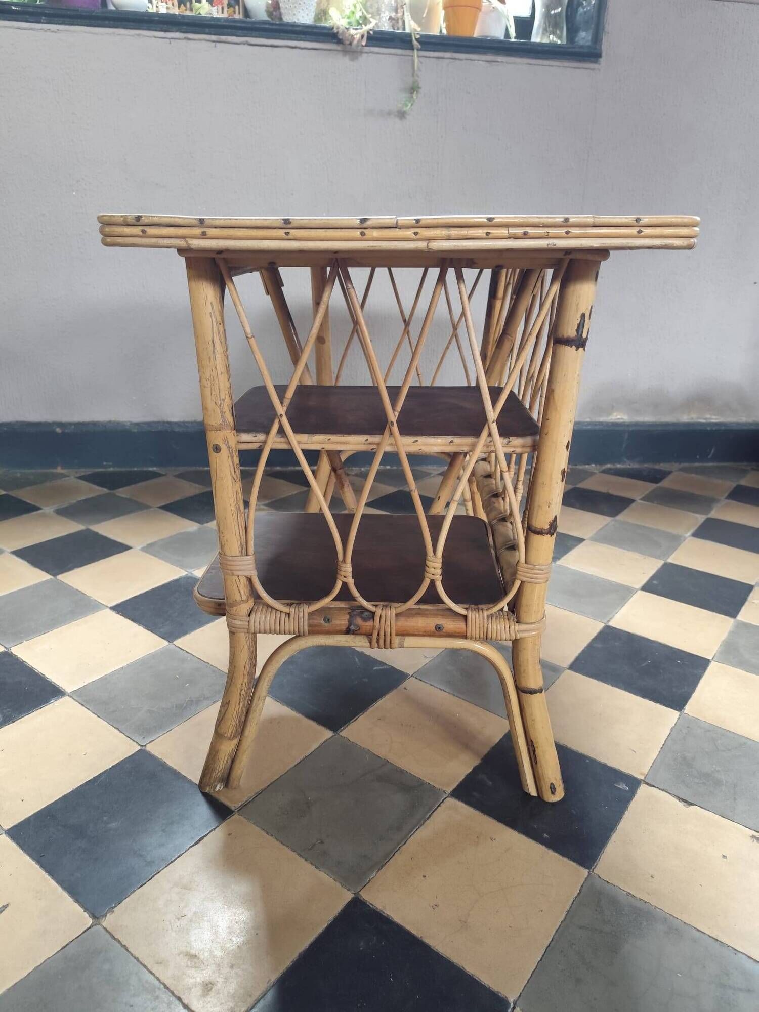 Rattan desk, 1950