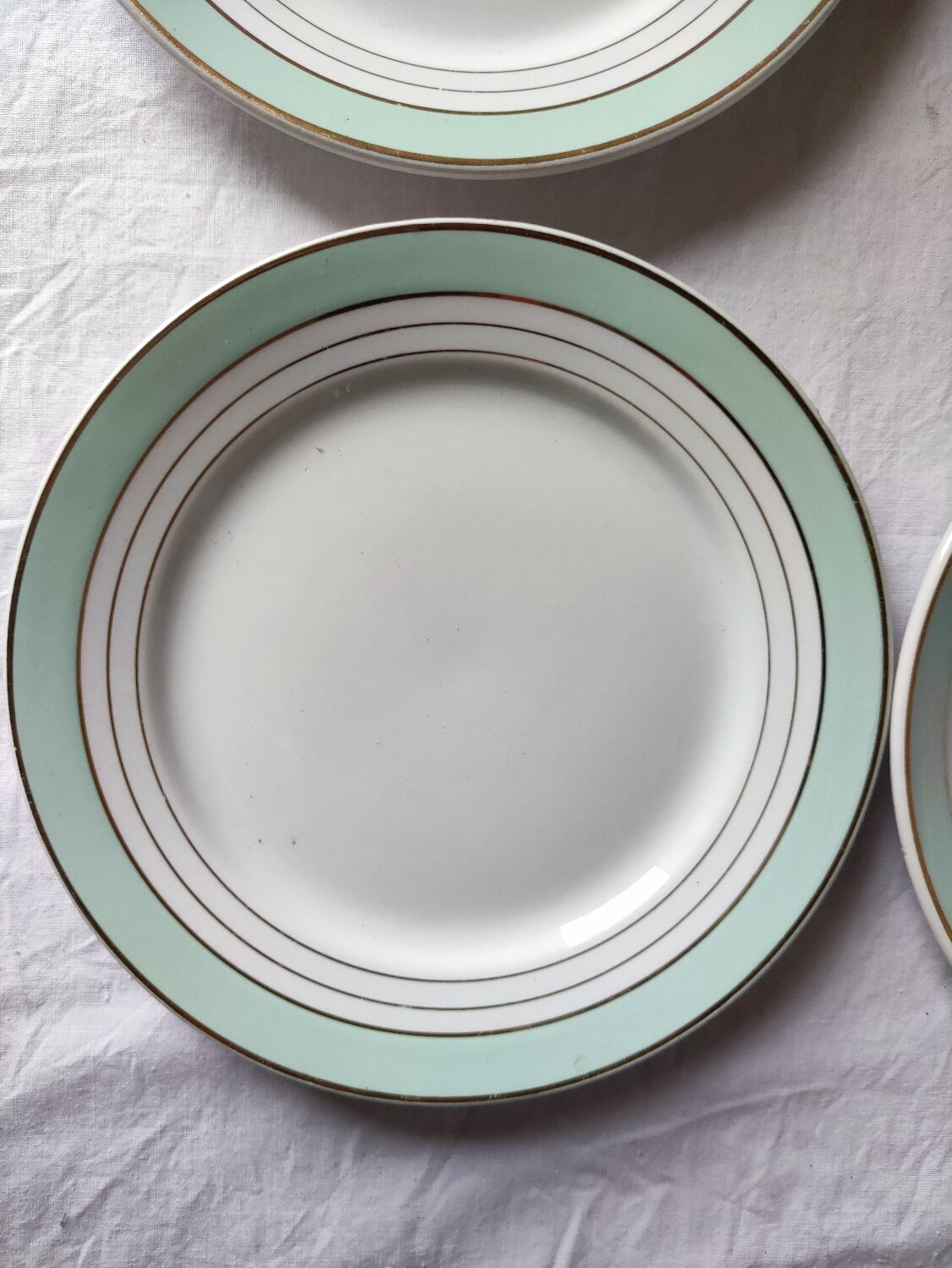 Lot 6 plates Luneville Regency