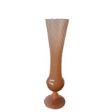 Vintage Salmon Colored Vase Opaline Style, second half 20th century