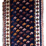 Ancient  carpet Persian Luri 58cm x 91cm 1890 s