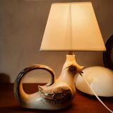 Ceramic bird lamp W-Germany