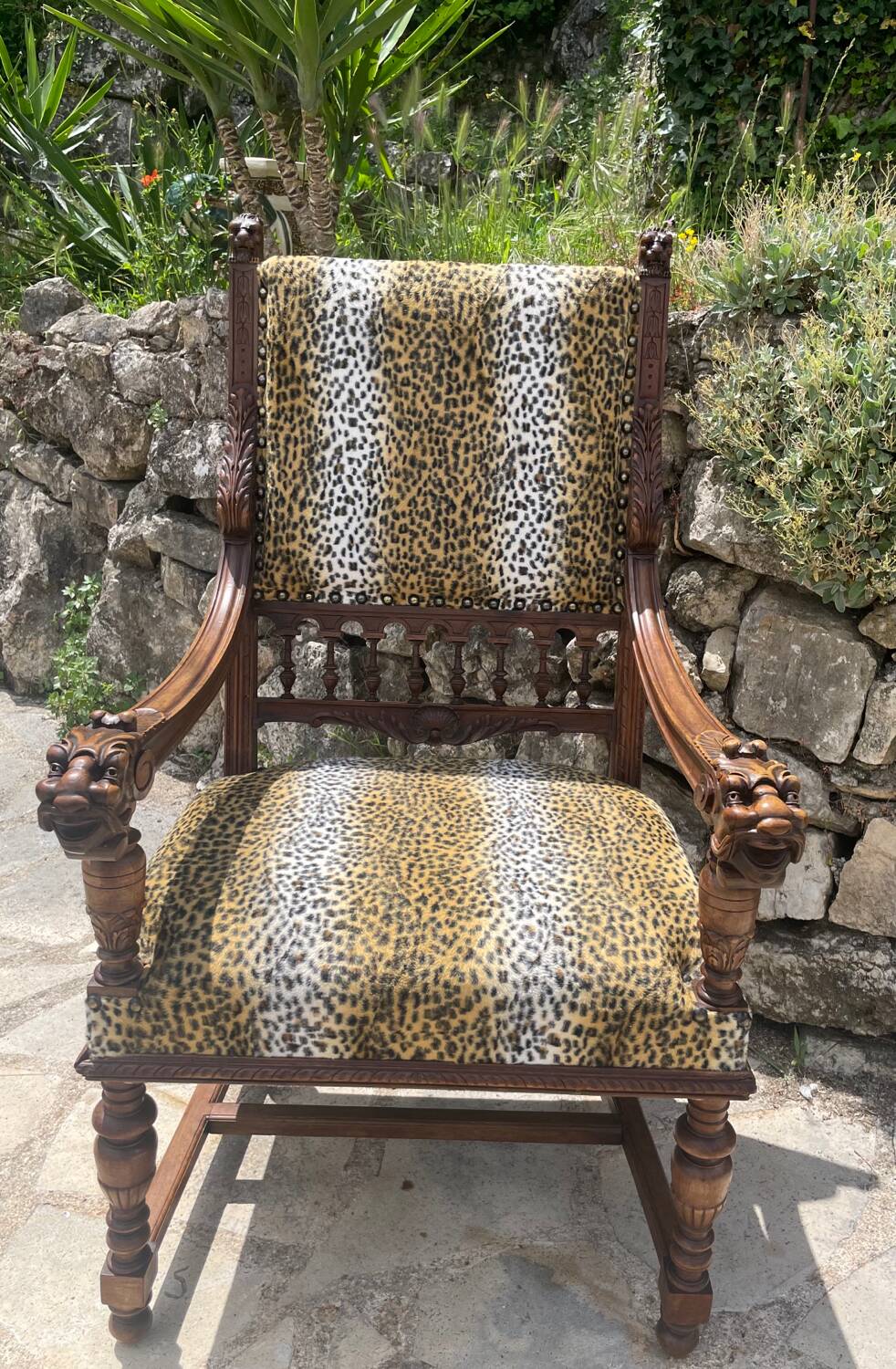 Walnut Armchair Louis XIII Style Period 19th Century