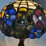 Tiffany style lamp, leaded stained glass, art nouveau.