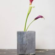 Pair of aluminium cast vases "Sea", 1970s