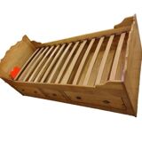 Lit bateau 3 tiroirs vintage pin massif