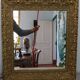 Golden stucco mirror 55 x 60 cm