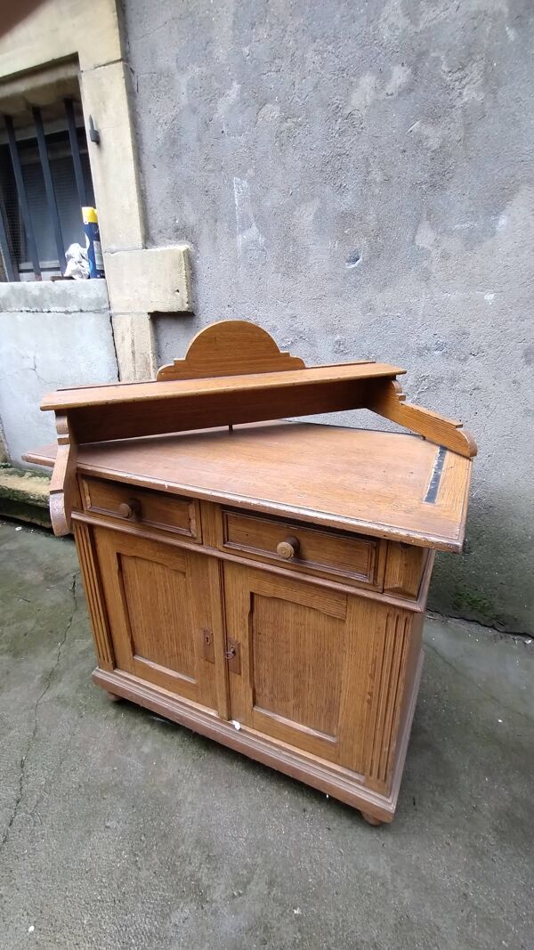 Commode 2 portes 2 tiroirs en bois massif