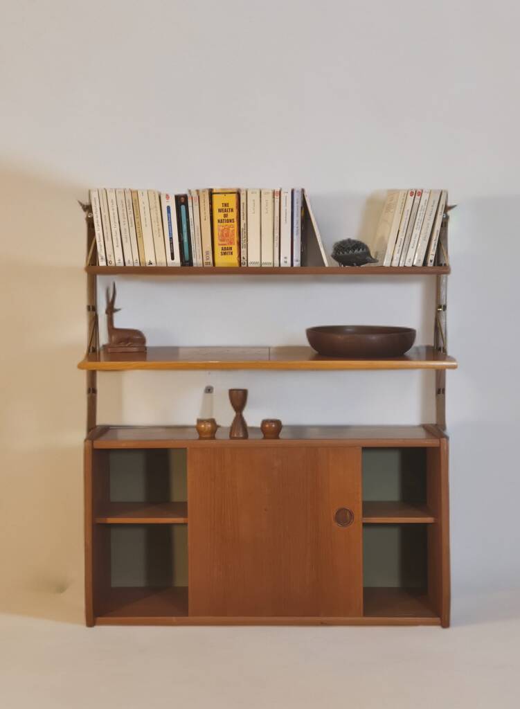 Ergo wall shelf in teak, Vintage Scandinavian 1960s