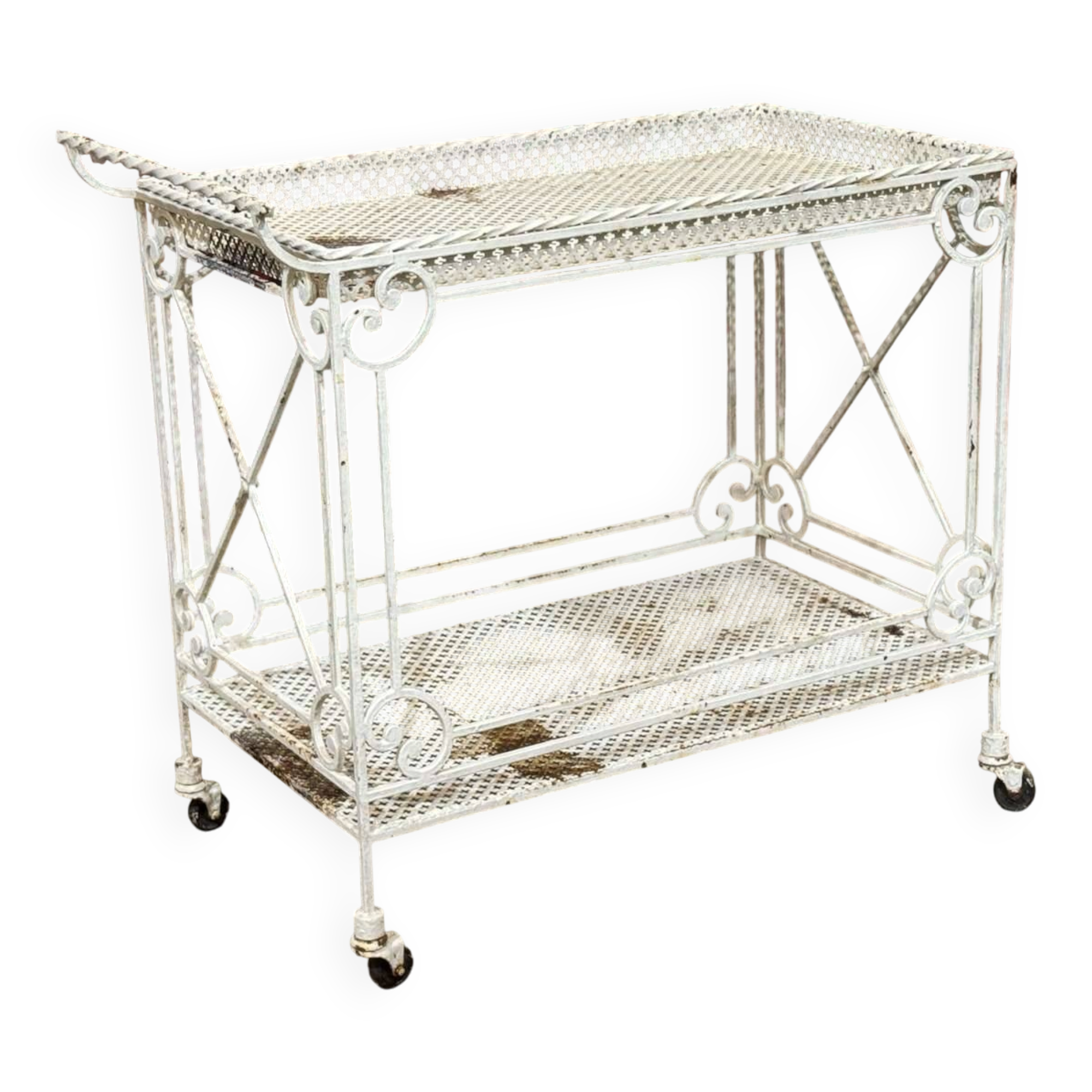 Wrought iron dessert table from the 1950s.