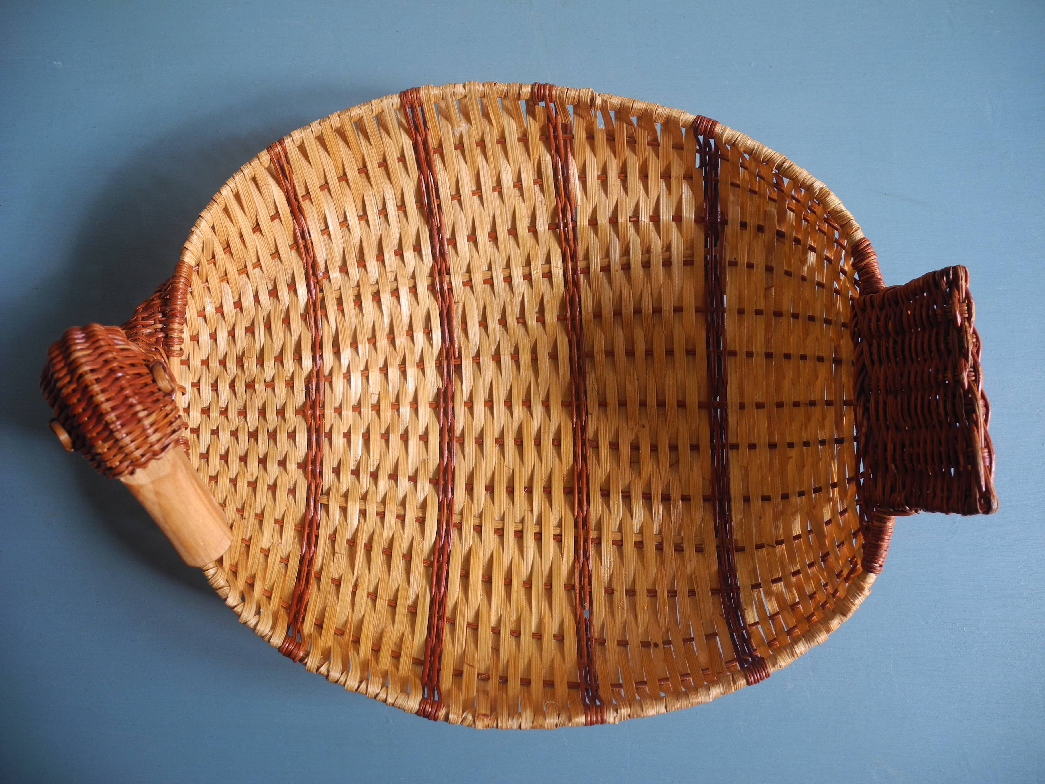 vintage wicker duck basket rattan basket