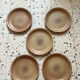 5 flat plates in stoneware