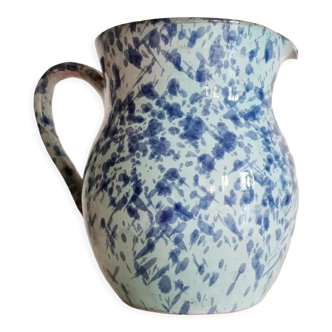 Old speckled blue pitcher
