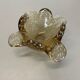 Glass bowl element shell ashtray murano bubble, italy 1970s