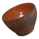 Earthenware bowl, glazed inside, raw outside, monogram EL