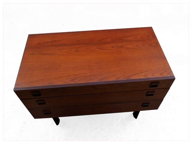Coiffeuse commode scandinave en teck années 1960