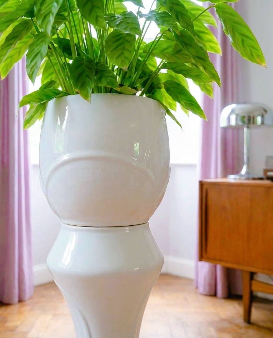 Large vintage tulip vase H74cm