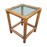 side table, console or end of sofa in vintage bamboo